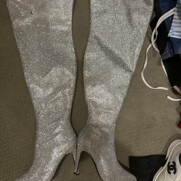 Shoes - Thigh high BARBIE  sparkly boots